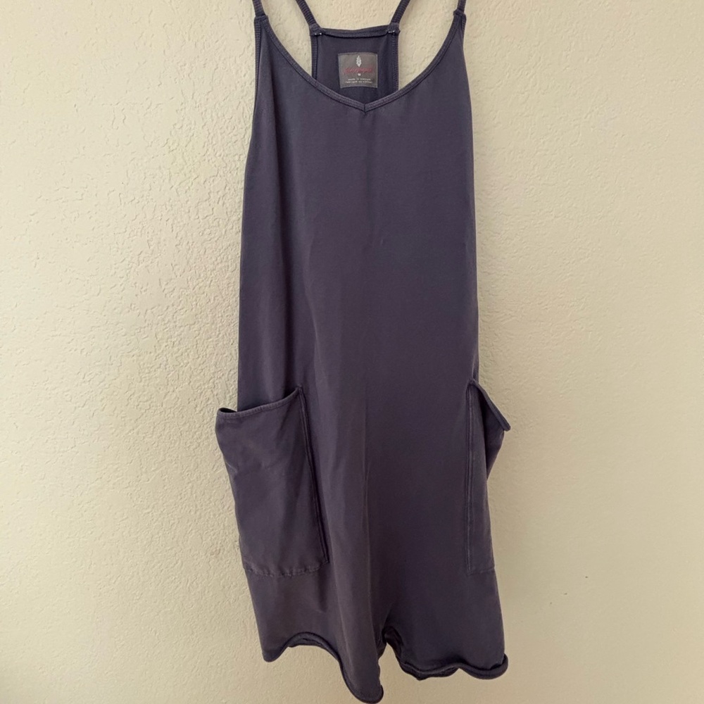 Free People short romper size M 
Washed blue color